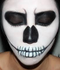 макияж скелета для девушки