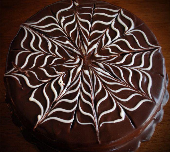  шоколадная паутинка торта 