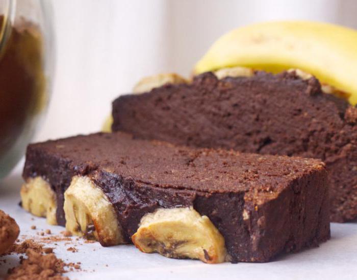 банановый пирог с шоколадной глазурью