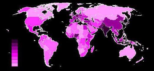 плотность населения стран мира