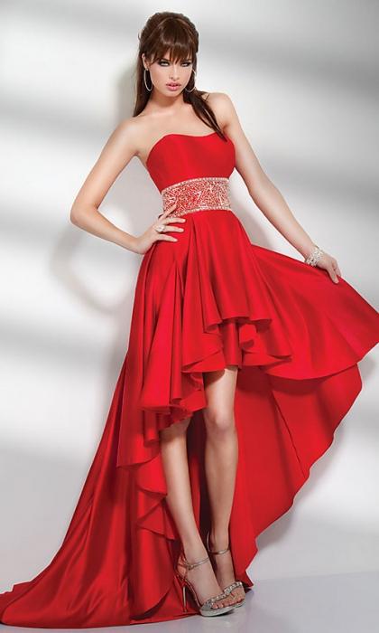 короткое красное платье 
