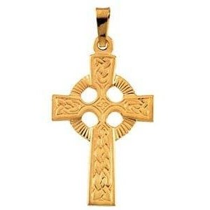 Золотой крестик мужской (цена 585 пробы)