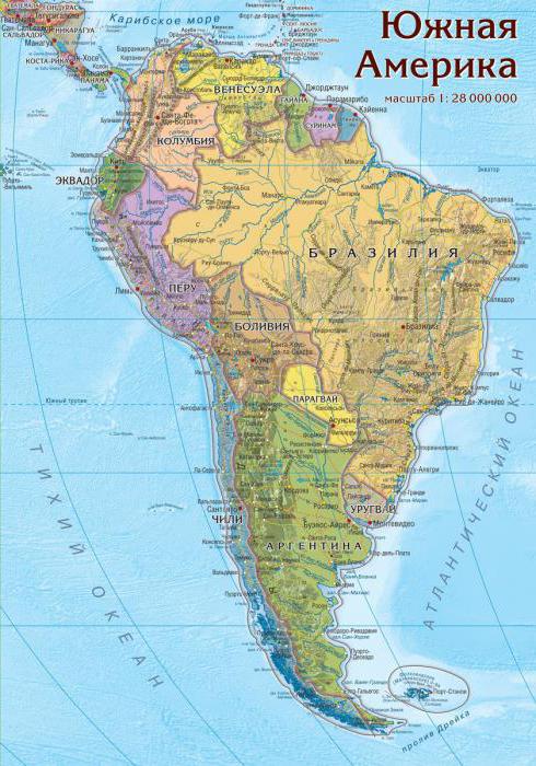 страны Южной Америки по площади