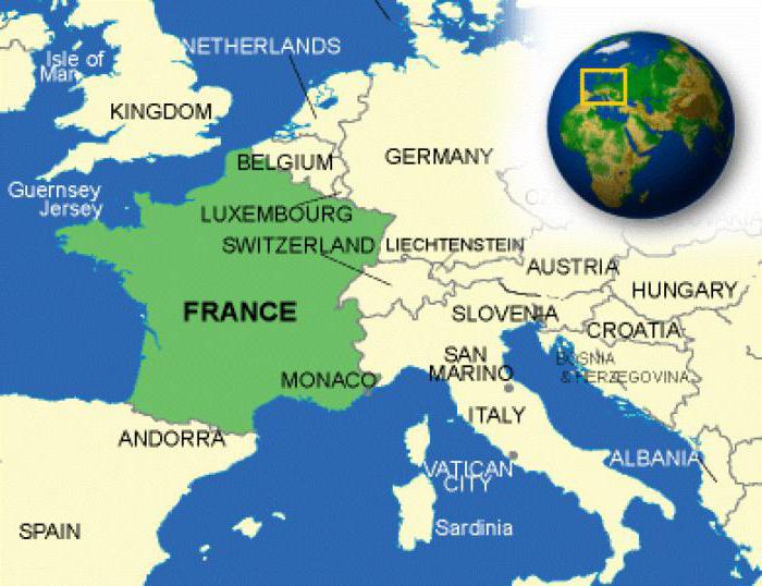 положение Франции по отношению к соседним странам