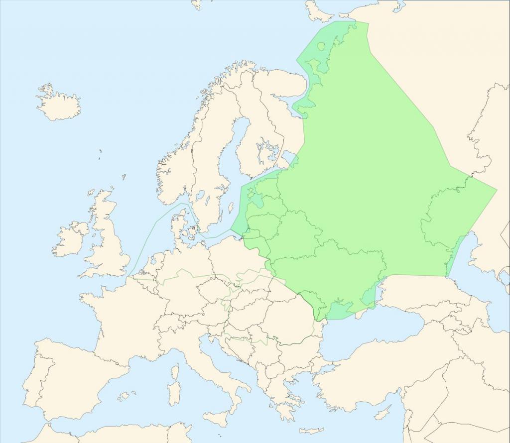 Восточно-Европейская равнина на карте