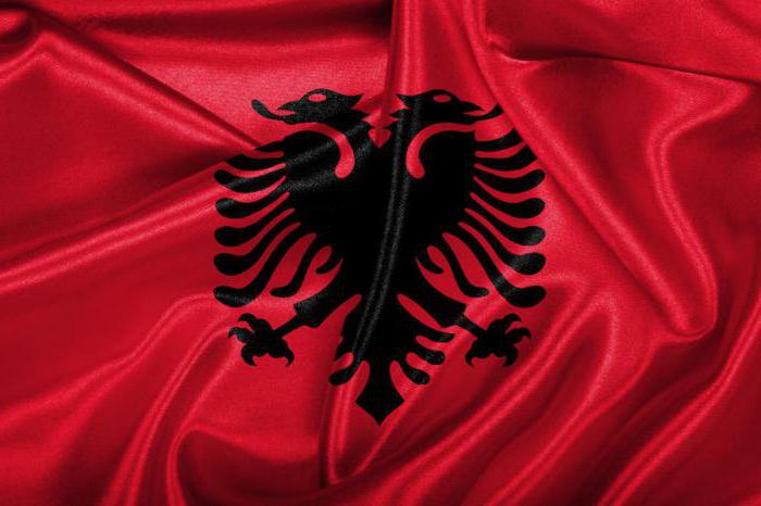 что изображено на флаге Албании