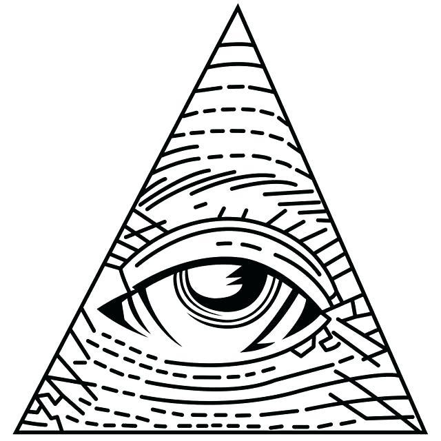 эскиз тату пирамида с глазом