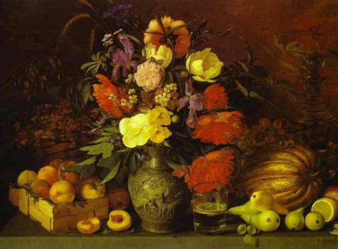 картина ивана трофимовича хруцкого цветы и плоды описание