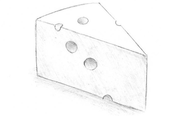как нарисовать сыр