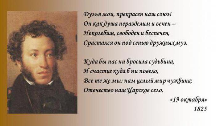 19 октября 1825 пушкин анализ стихотворения