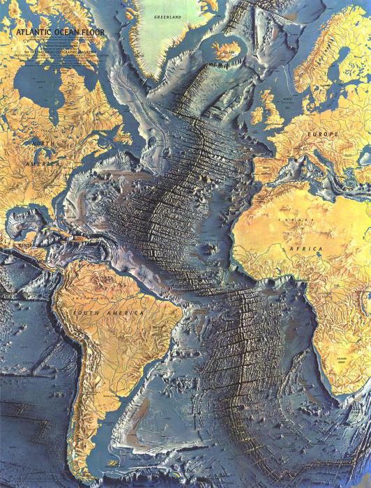 глубины атлантического океана