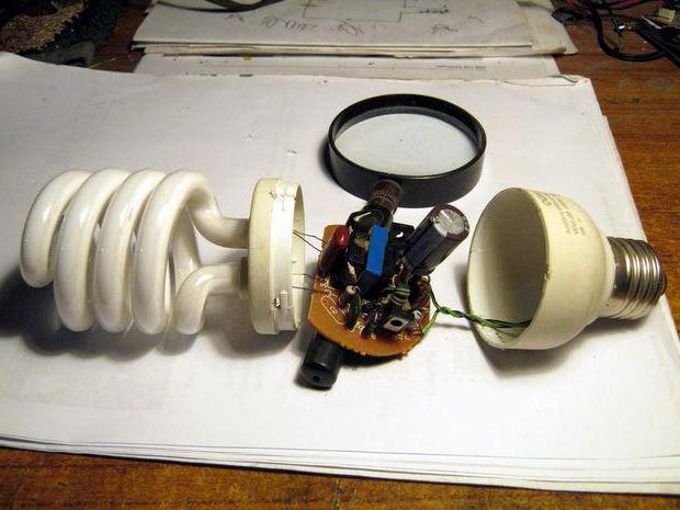 ремонт энергосберегающих ламп со сгоревшей спиралью 