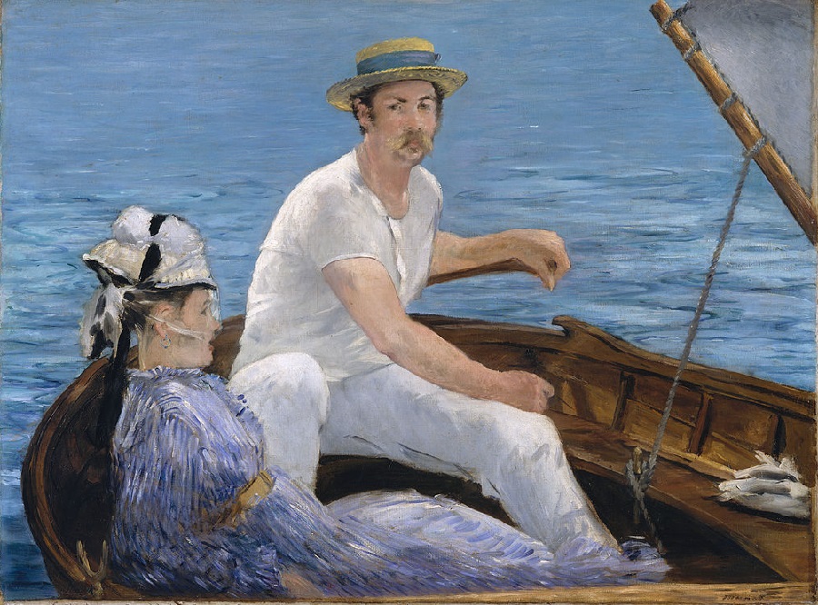 картина мужчина и женщина в лодке 