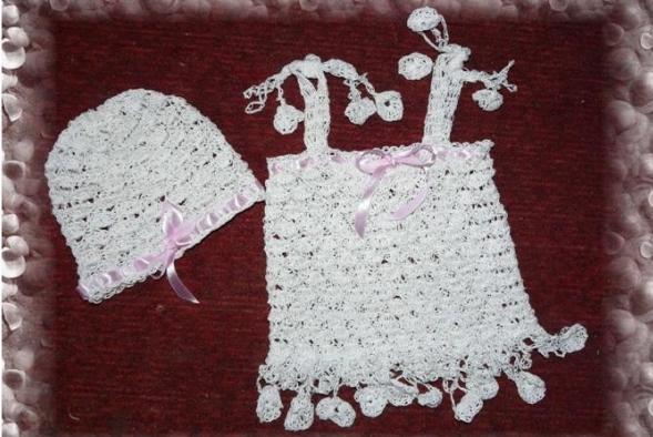 вязание платья для девочки крючком