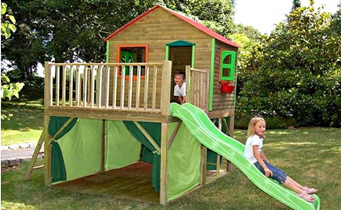 детский деревянный домик 