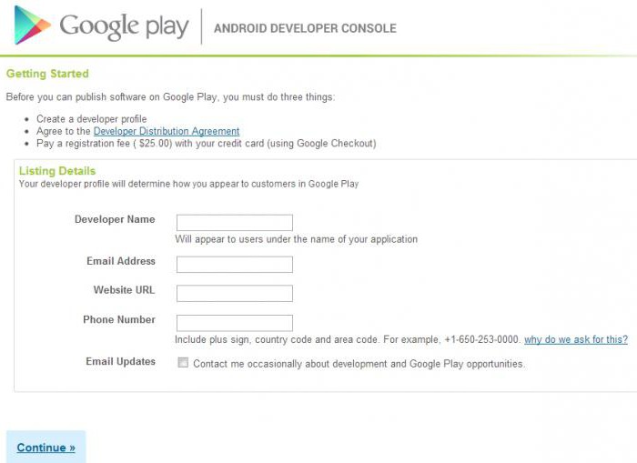 как зарегистрироваться в плей маркете на андроид