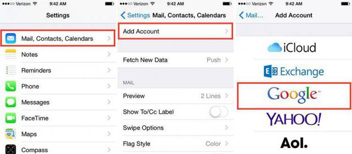    iphone  gmail