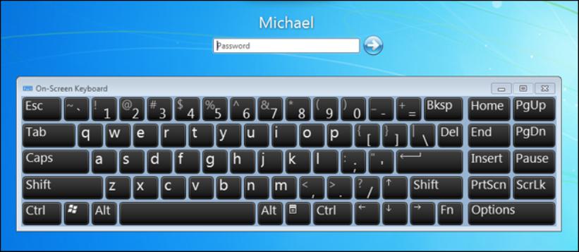 Экранная клавиатура для изменения шрифта