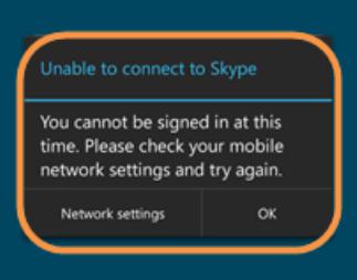 почему скайп пишет нет соединения