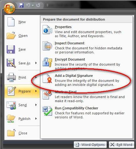 как подписать документ электронной цифровой подписью 