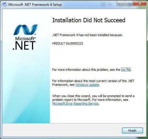 net framework 4 не устанавливается windows 7 