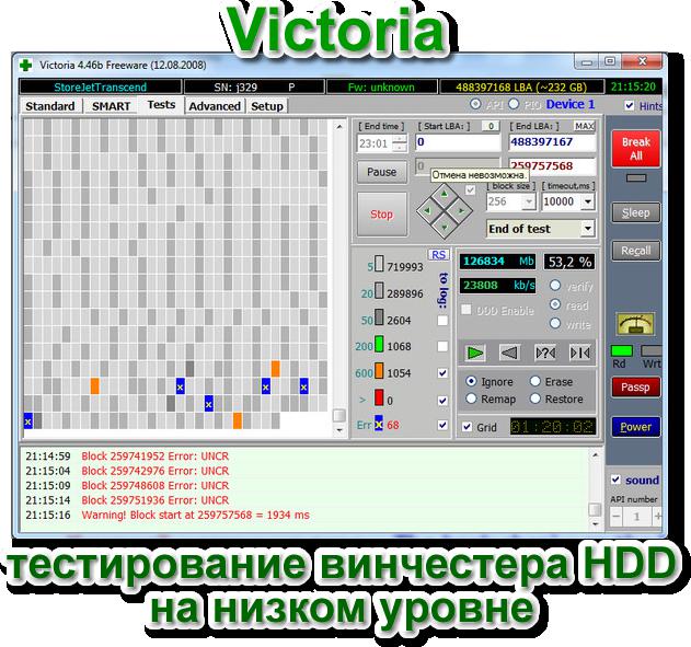 Программа Victoria HDD