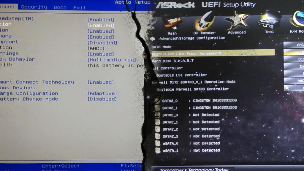 Отличие BIOS от UEFI