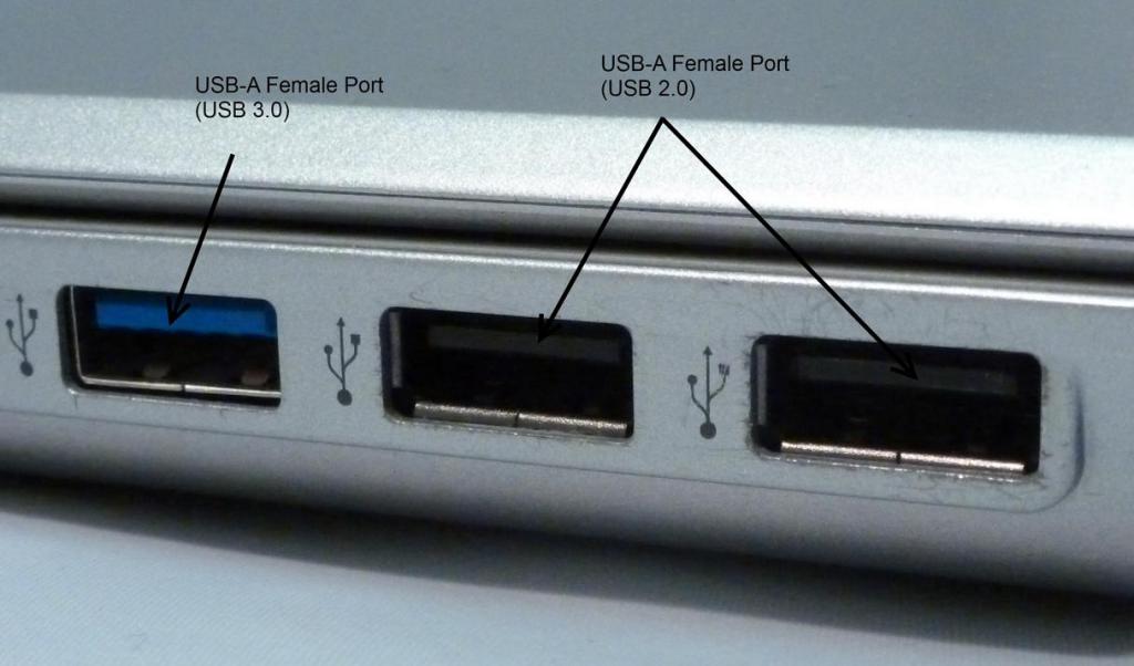 Порты USB 2.0/3.0 на ноутбуке