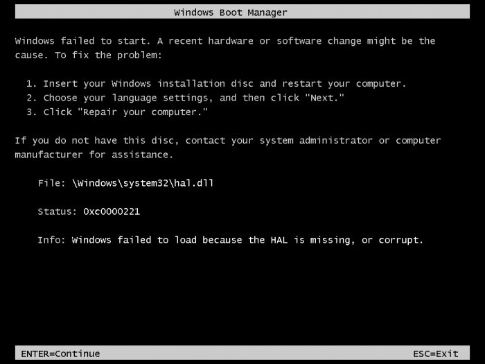windows root system32 hal dll 