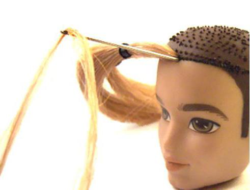 мастер класс по прошивке волос советской куклы