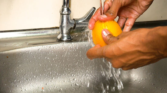 как мыть апельсин