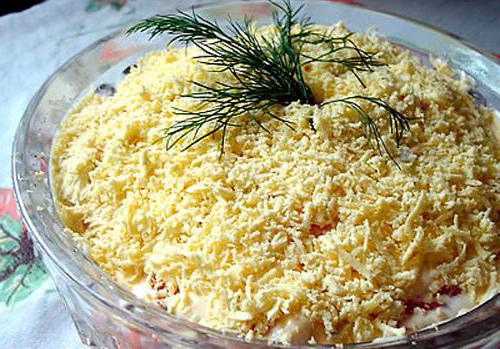 салаты с плавленным сыром рецепты с фото