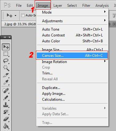 как изменить размер изображения в фотошопе клавиши