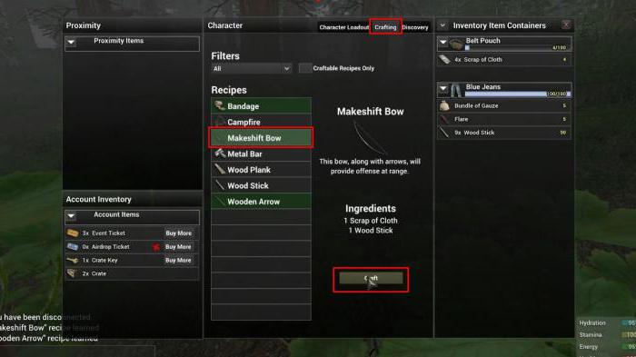 как скрафтить стрелы в the forest 