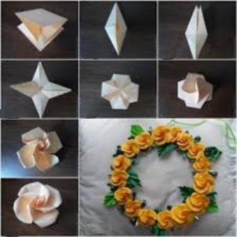 как сделать розу оригами схема
