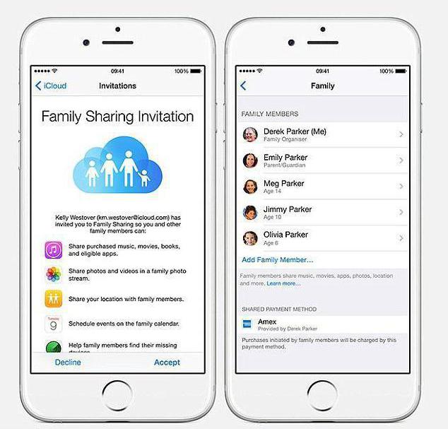 как подключить семейный доступ apple 