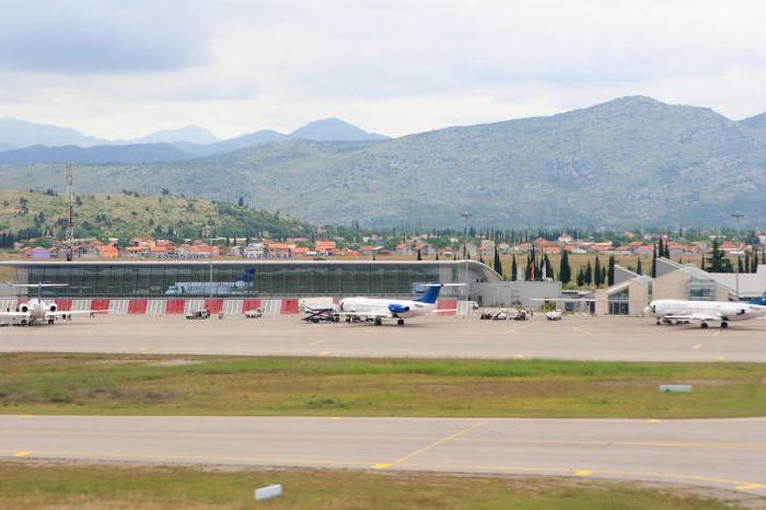 аэропорты черногории список