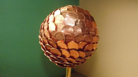 топиарий денежное дерево из монет