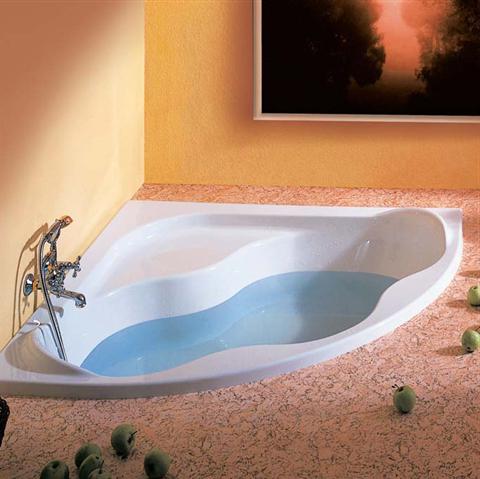 Акриловая угловая асимметричная ванна