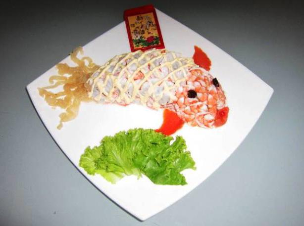 Салат золотая рыбка с тунцом