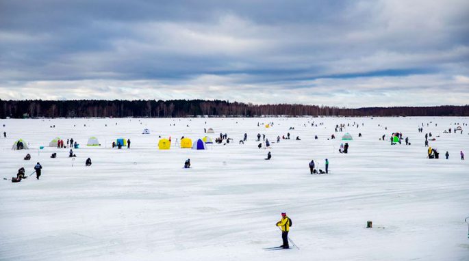 Зимняя рыбалка на Иваньковском водохранилище