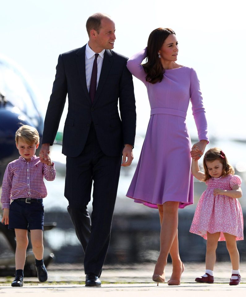 Уильям и Кейт с детьми Джорджем и Шарлоттой