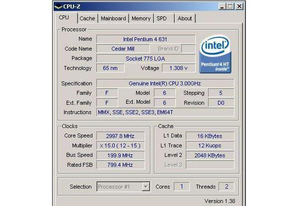 процессор Intel Pentium 4 