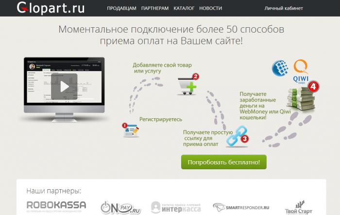glopart.ru. партнерская программа