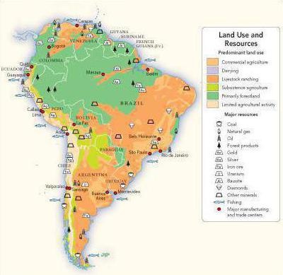 месторождения полезных ископаемых южной америки