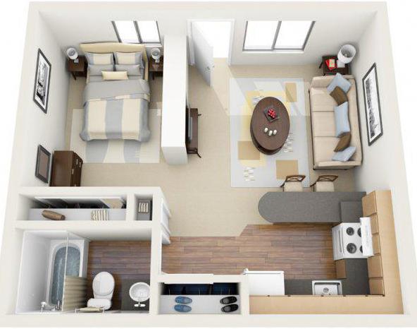 схема планировки 2 х комнатной квартиры