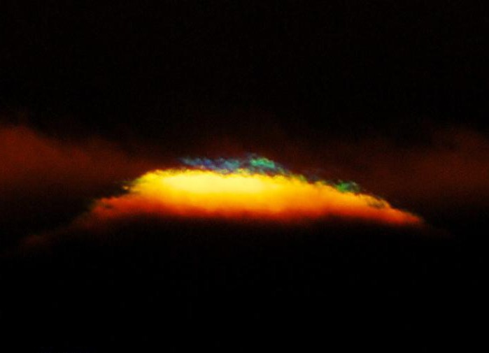 Вспышка света в момент исчезновения солнечного диска