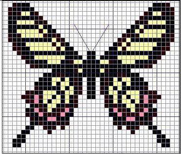 схема бабочки крестом