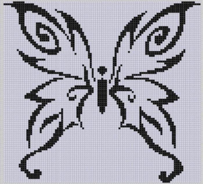 вышивка крестом маленькие схемы бабочки