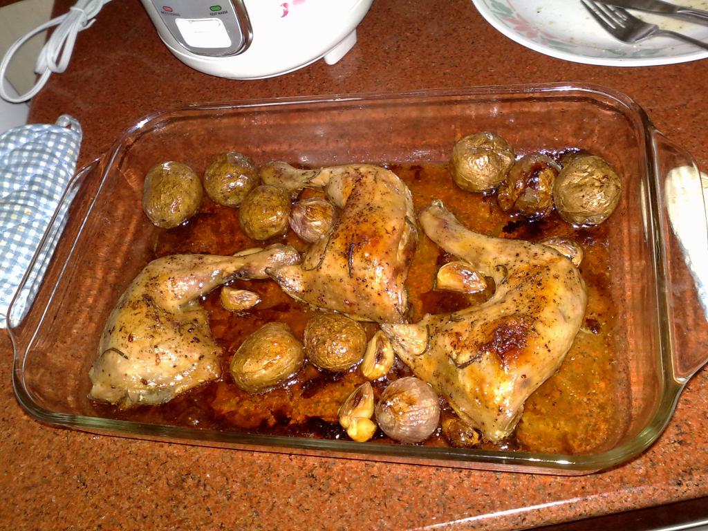 куриные голени с картошкой в духовке